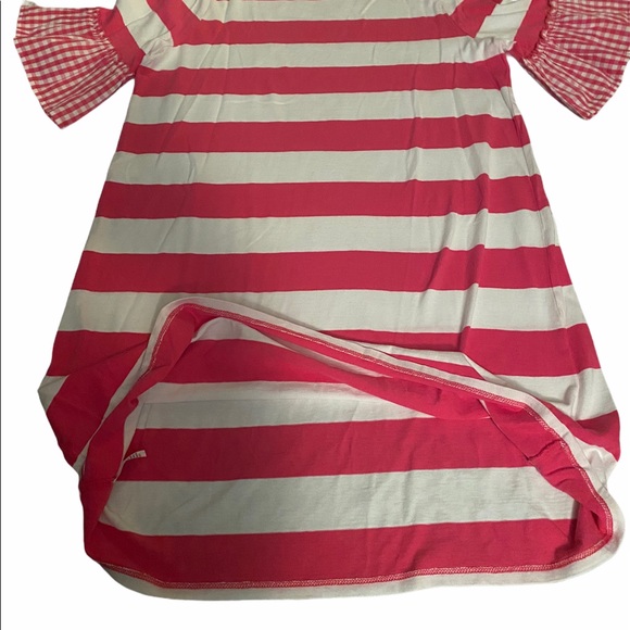 Crown & Ivy Large Pink/White Striped Cotton Dress - Picture 7 of 10
